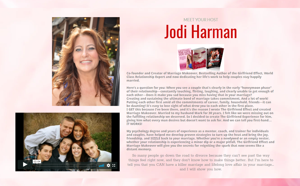 A picture of jodi harman and her family.